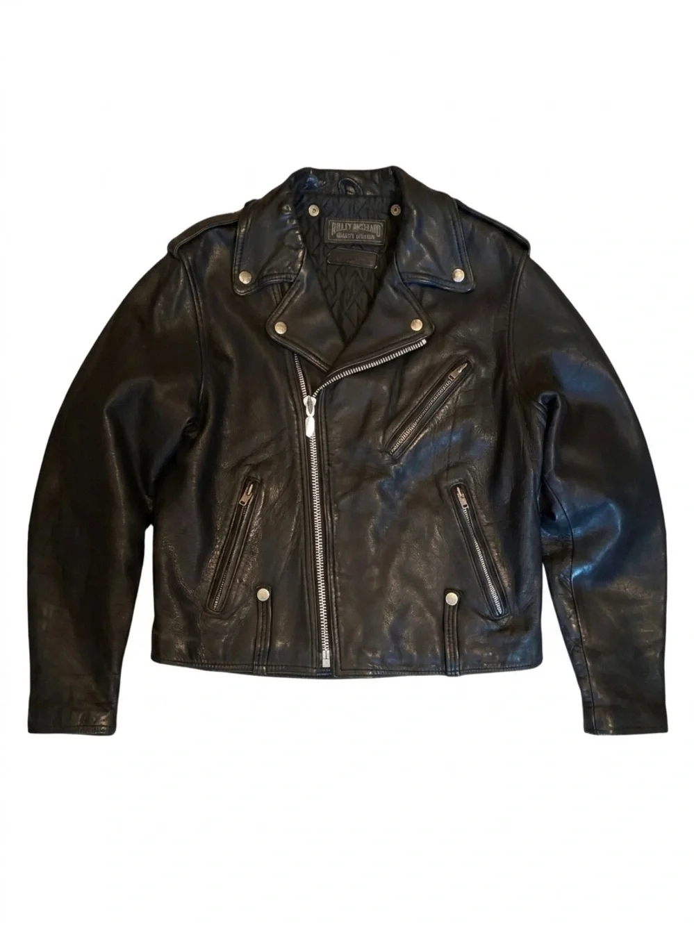 Vintage Harley-Davidson Leather Jacket Black 80s American Cowhide Bikercore 46R